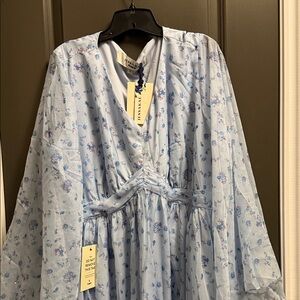 JessaKae Blue Floral Long Sleeve Dress